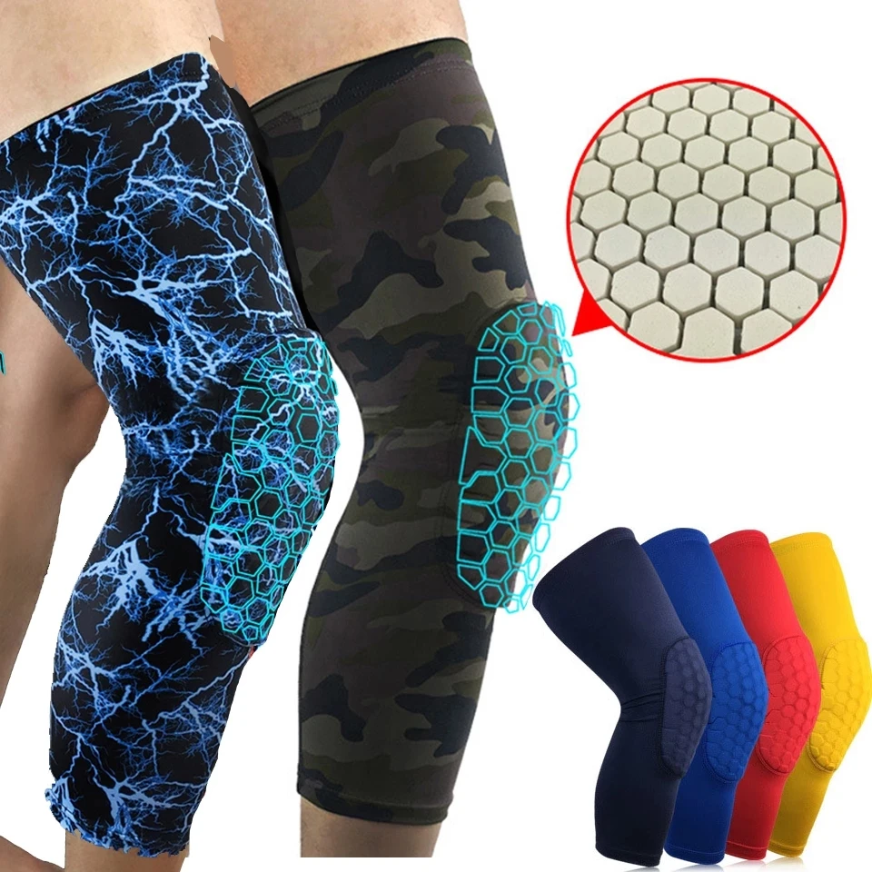 

Wholesale Elastic Breathable Knee Pads Honeycomb Anti Collision kneepads Basketball Sports Protective Gear Genouillere Kneecap