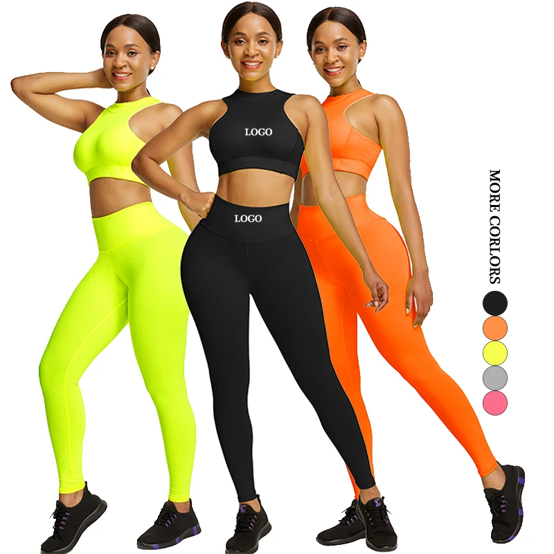 

seamless sports suits women fitness sportswear gym leggings padded sports bra yoga set clothes