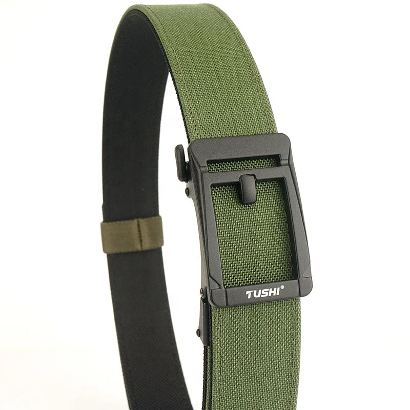 Wholesale 1.38 in Men's Tactical Outdoor EDC Black Nylon Utility Harness Belts Ratchet Systems Alloy for Buckle Belt Appendix Ca