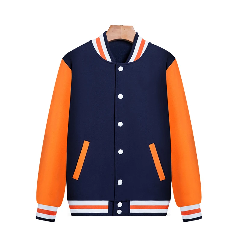 

Wholesale Baseball jacket Men Casual Sport Cotton Fleece Plain Custom Varsity Jackets, Custom color