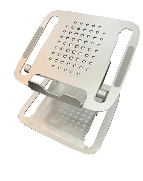 

Hot selling aluminum alloy adjustable notebook stand multi-angle stand heat release folding notebook stand, Black, silver