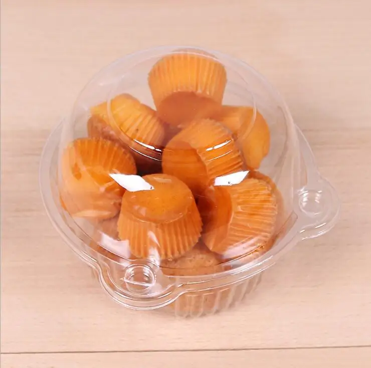 Clear Plastic Single Individual Cupcake Muffin Dome Holders Cases Boxes