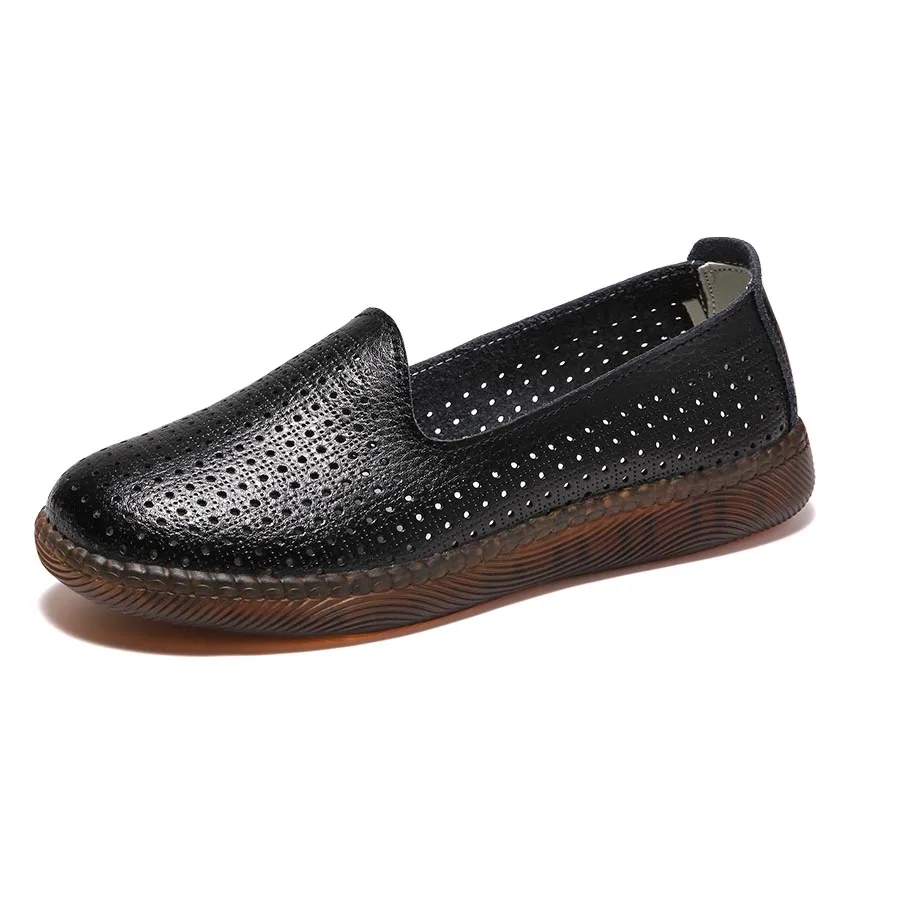 

Full shoes women flat leather luxury flat shoes