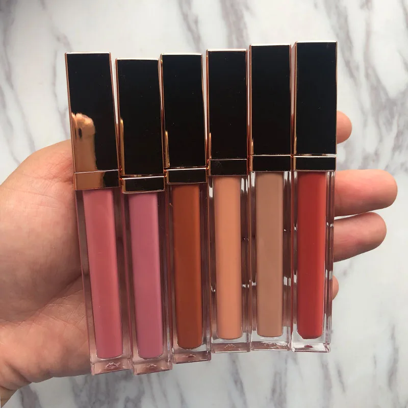 

customized Low moq pigment matter nude 6pcs NK lipstick lipgloss set