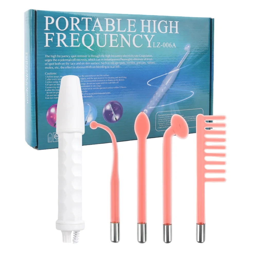 

Portable Handheld High Frequency Skin Therapy Wand Machine - Acne Treatment - Skin Tightening - Wrinkle Reducing
