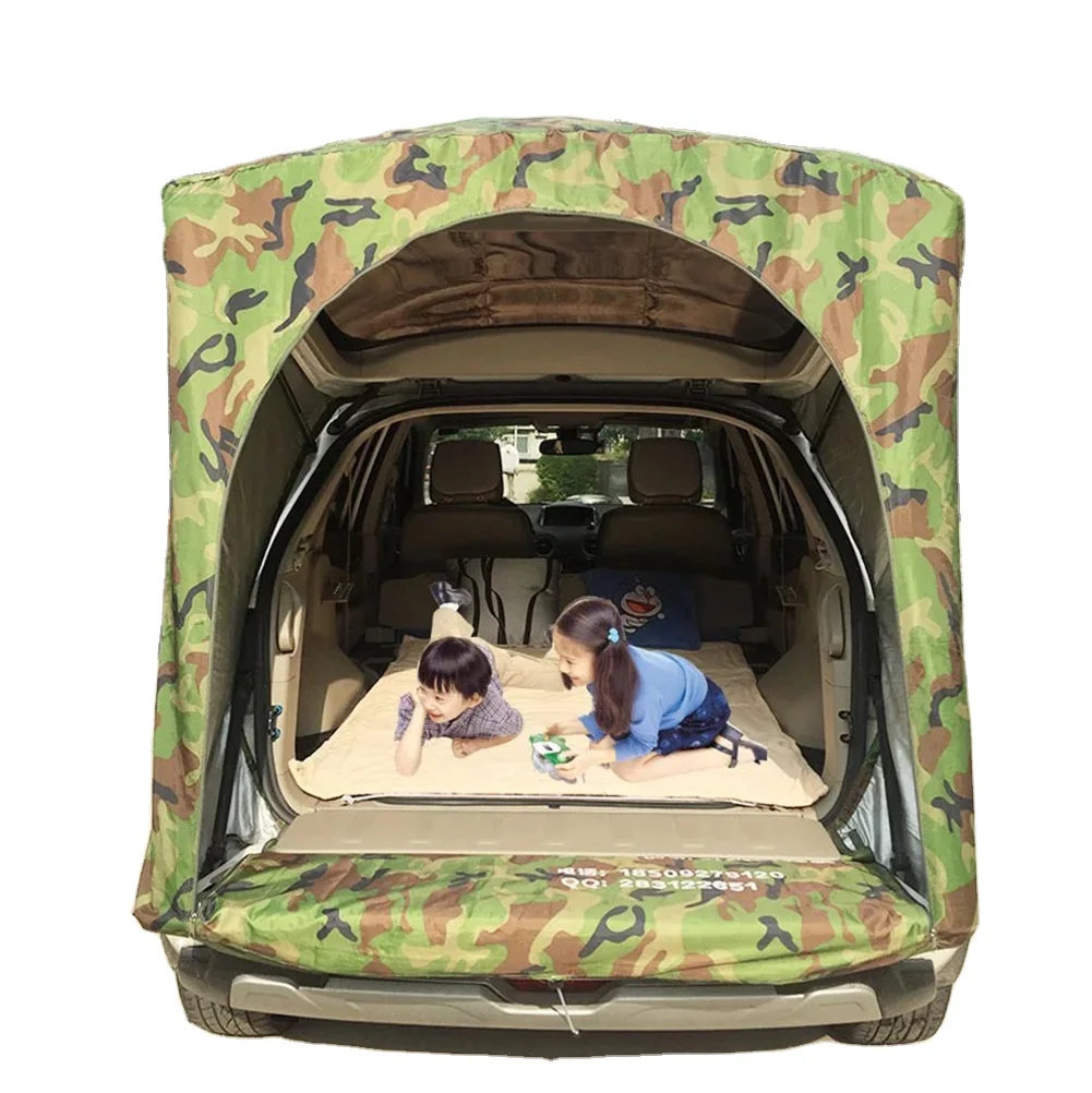 

4 persons outdoor safari tourist fishing camping family beach foldable canvas truck tents car roof top suv tailgate tent