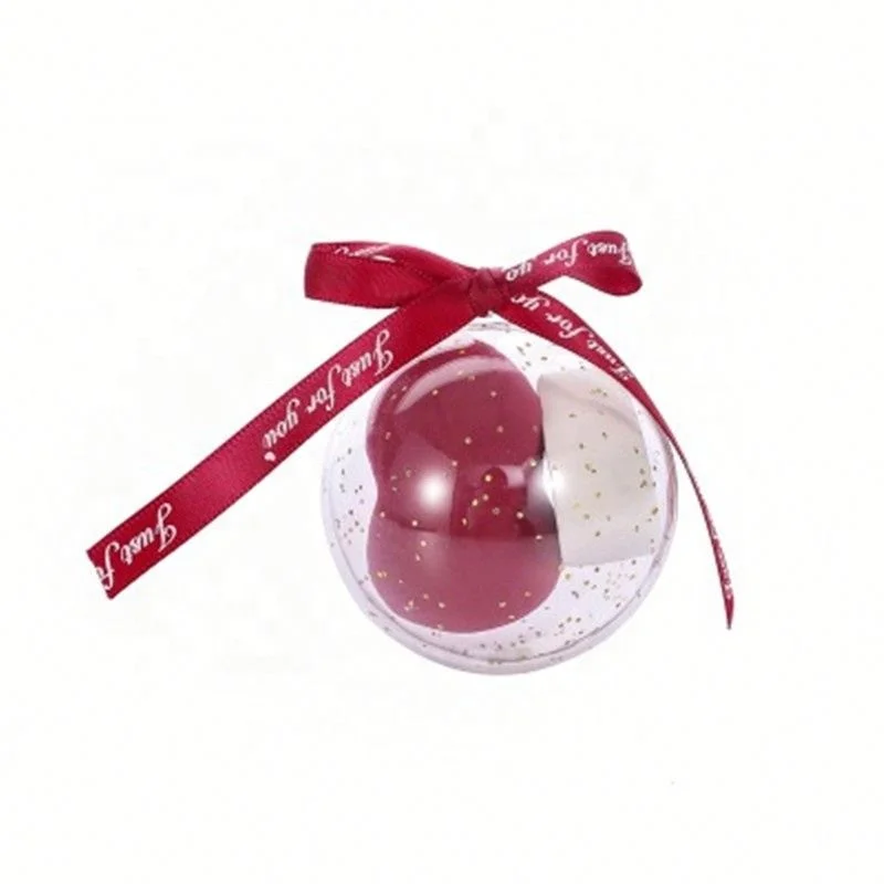 

2Pcs Latex Free Christmas Gift Makeup Sponge with Package in Stock, Burgundy/pink