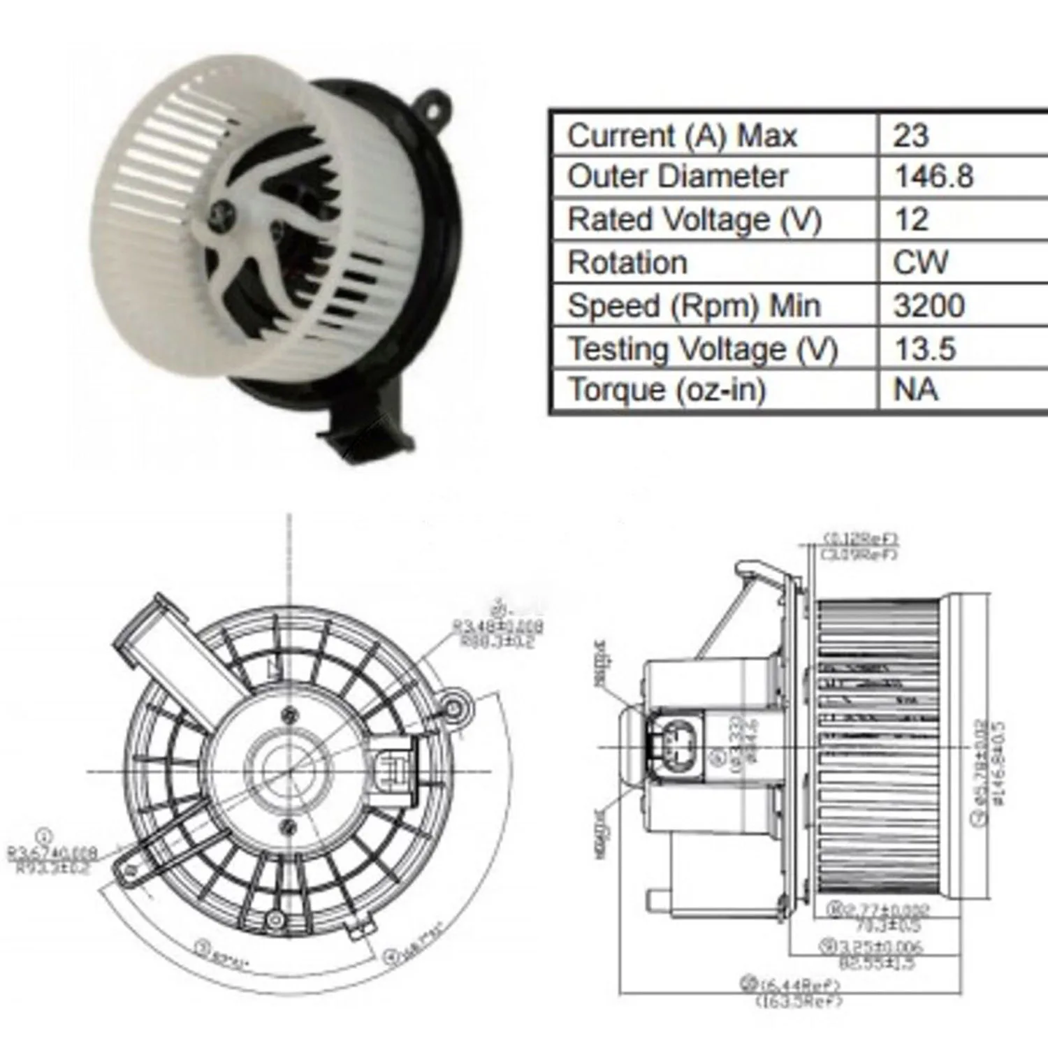 

Air Conditioning Fan AC A/C Blower Motor FOR ISZ 12V MZZ0074 20907444 22810567 22961461 25786437 25941468