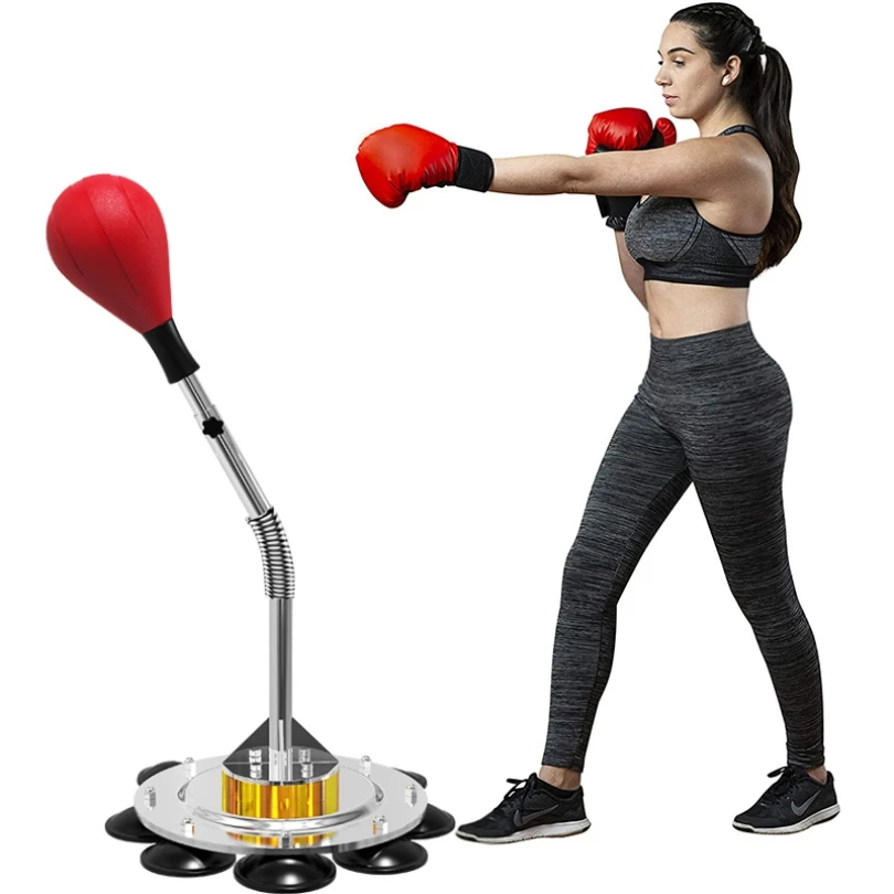 

SD-B02 Factory direct sell fitness equipment New Version Boxing Bag Training Equipment Speed Punching Ball with Stand, Red black