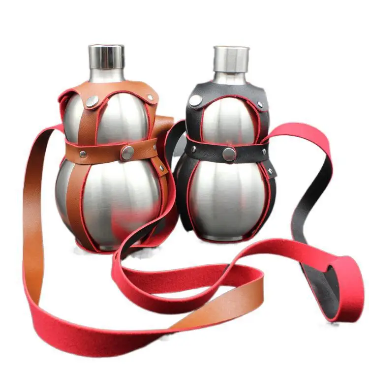 

Supply Gourd 1500ML 304 Stainless Steel Wine Kettle Watertight Portable Outdoor Kettle Portable Water Cup Gourd Hip Flask