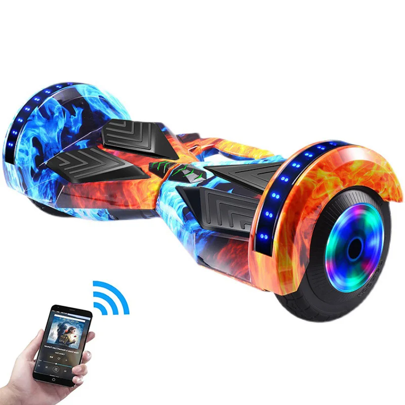 

2022 Factory hot sale 8 inch two wheel self balancing scooter hover board balance electric scooters for Adult Kids Gift, Blue /purple / redblue fire/blue space