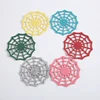 Spider web shape fancy design 100% polyester coaster non woven product felt cup mat