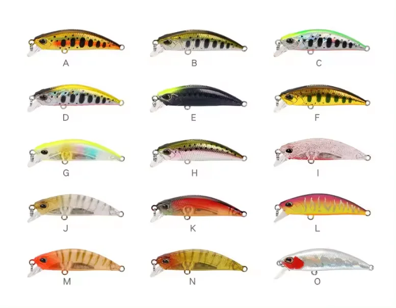 Jetshark 50mm 5g 15 Colors Isca Artificial Bait Slow Sinking Hard Minnow Fishing Lures for Saltwater River Lake Stream