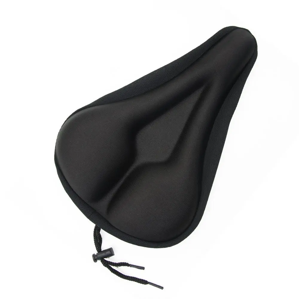 

RTS Cycling Accessories Silicone Gels Bicycle Seat Cushion thickened sponge Adjustable elastic MTB Road Bike Saddle Cover seat, Black