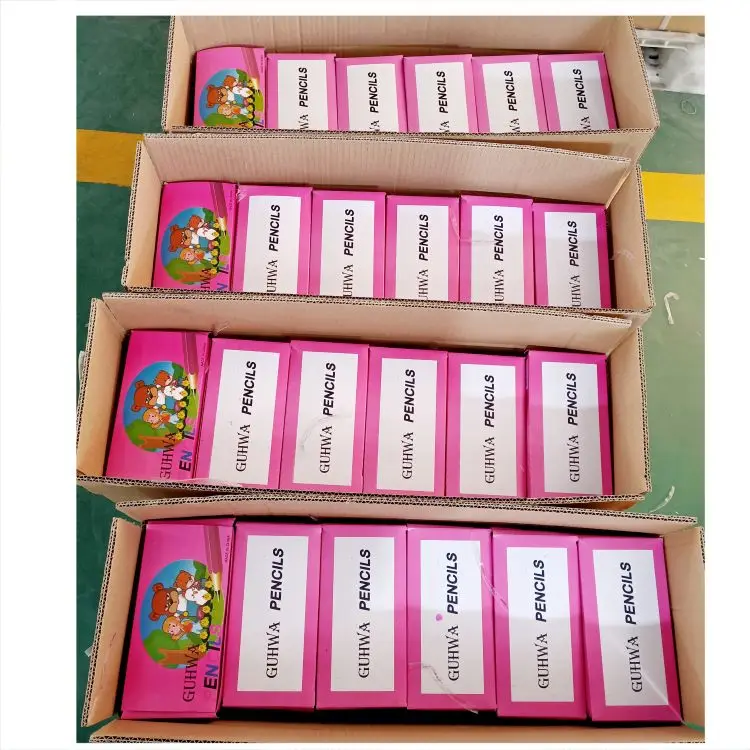 

Guhwa color box packing fancy cartoon hb pencil for Nigeria market, Customized