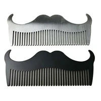 

Hot Sale Stainless Steel Beard Comb Anti-static Mustache Brush magic hair comb