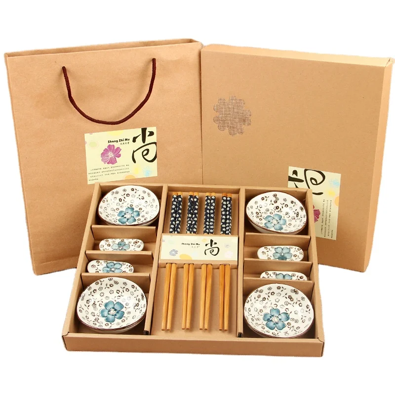 

Japanese Style Tableware Set (12pcs) Ceramic Sushi Dish Sashimi Soysauce Dish in Gift Box, Blue/green/