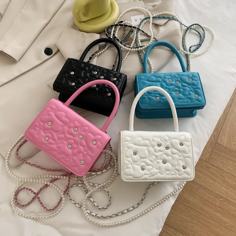 

Fashion Small Square Bags 2021 Women New Design Hand Bags Simple Purses and Handbags for Ladies Bolsos PU Single, White, blue, black, pink