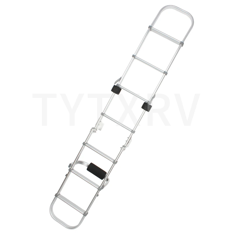 

TYTXRV-OEM Camper Accessories Aluminum Alloy  RV Medium Rear Ladders Caravan Scalable Ladder RV Retractable Ladders, Silver