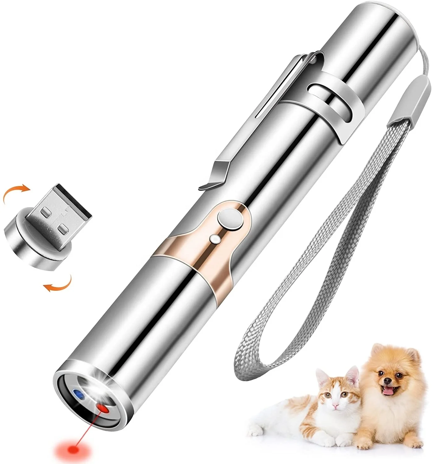 

Cat Laser Toy for Indoor Interactive Pet Cat Toys 3 Modes Laser Pointer Toy for Dogs and Cats USB Charging.