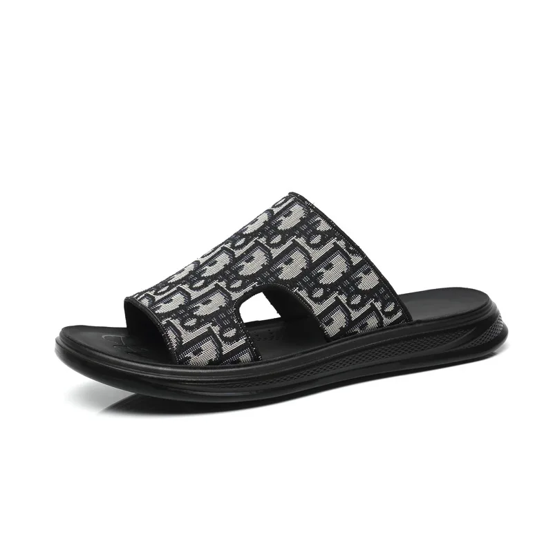 

Fashion outdoor latest design black summer beach casual sports slide men slipper sandals