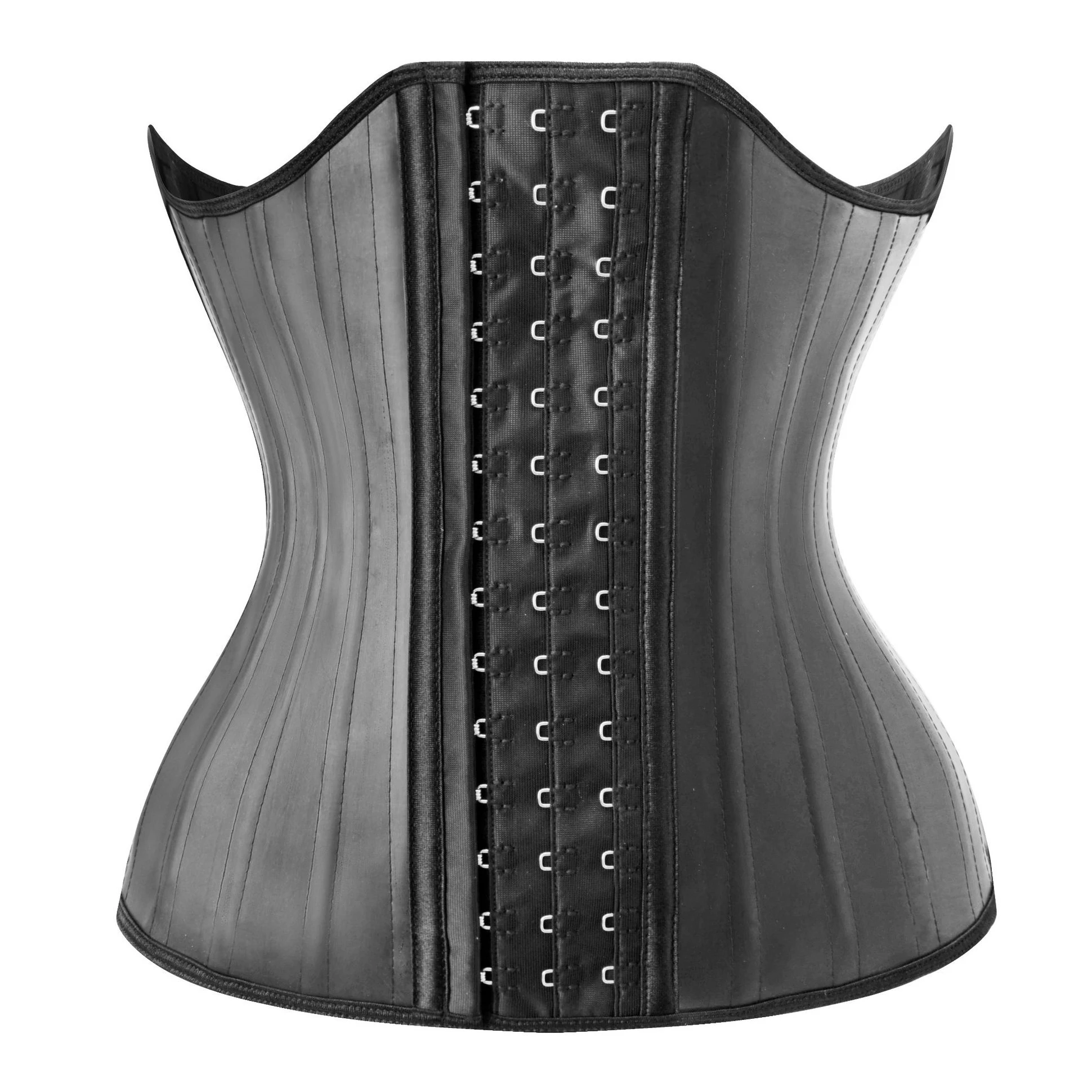 

Glossy Waist Trainer Manufacturer 25 Steel Boned Latex Corset Shiny Surface U Curve Shaping Design Woman Waist Plus Size Shaper