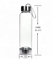 

Energy Crystal Gem Stone Drinking Water Infused Bottle Glass Bottle with tumbled 1