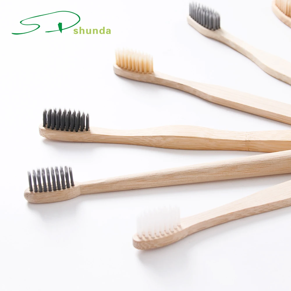 

Natura bamboo Biodegradable Adult Toothbrush with Soft Charcoal Bristles Vegan Product BPA Free Zero Waste Bamboo