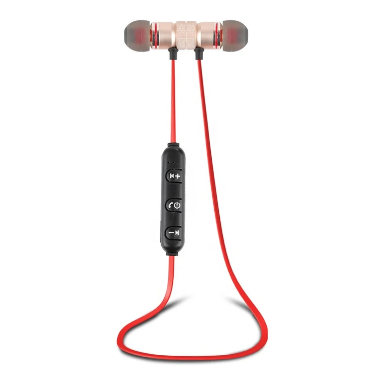 

Magnetic Wireless BT 4.2 Earphone XT6 Sport Running Wireless Headset For IPhone, Black, red