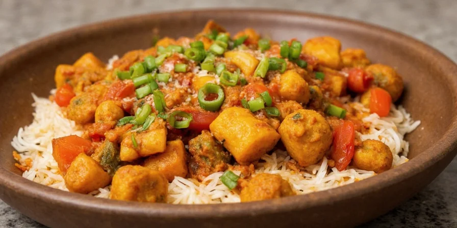 Serving Vegetable Jalfrezi