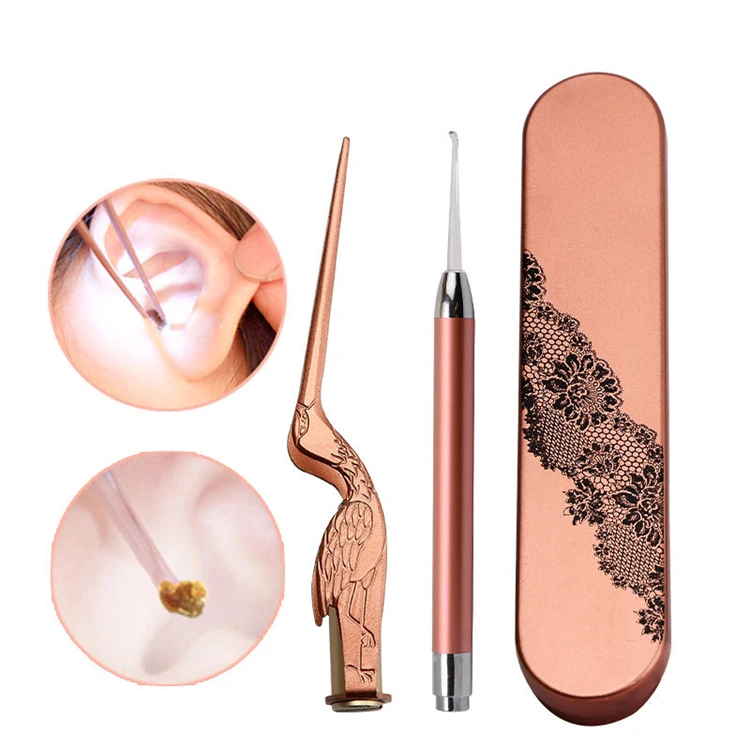 

2PCS Ear Wax Removal Tool Kit Ear Pick Set Flashlight Earpick With Led For Adults and Kids