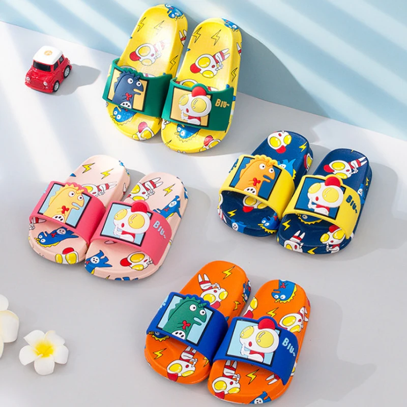 

Summer Kids Shoes Slippers Children Funny Soft Anti-slip Home House Shoe Kids Baby Girls Cartoon Slipper Indoor Floor Shoes