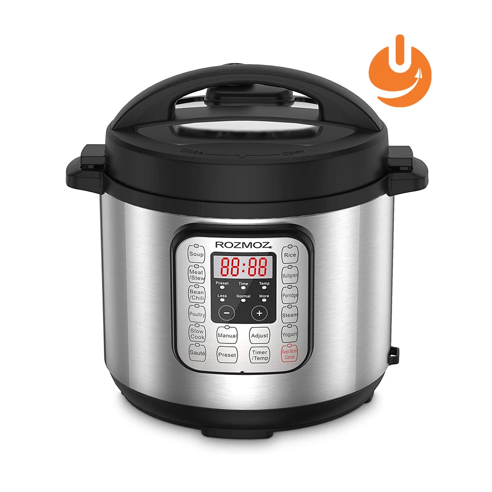 

Rozmoz Electric Pressure Cooker Instant Stainless Steel Pot Cooker