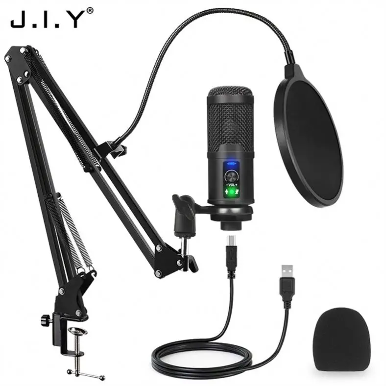 

J.I.Y BM-65 Online Show Live Video Mic Microfono Usb Microfone, Black