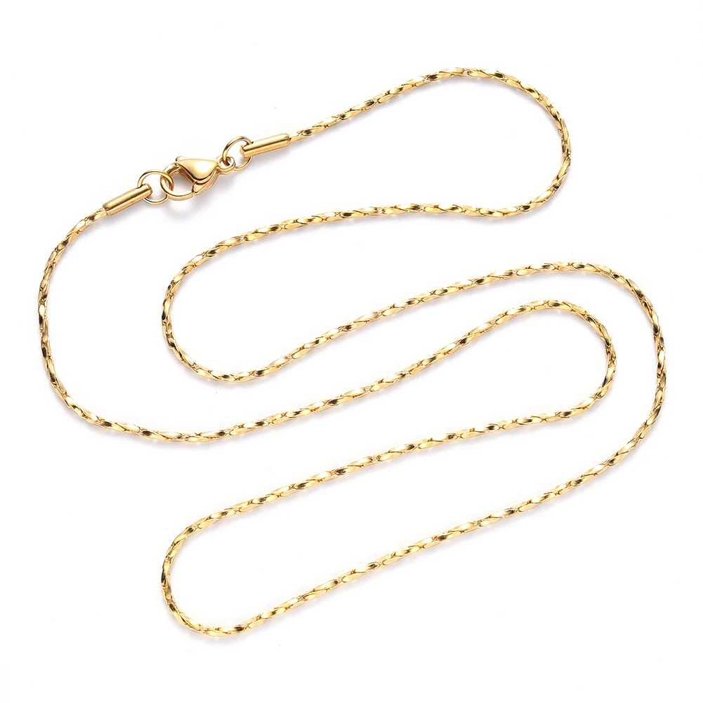 

PandaHall 304 Stainless Steel Golden Coreana Chain Necklace Making, Gold