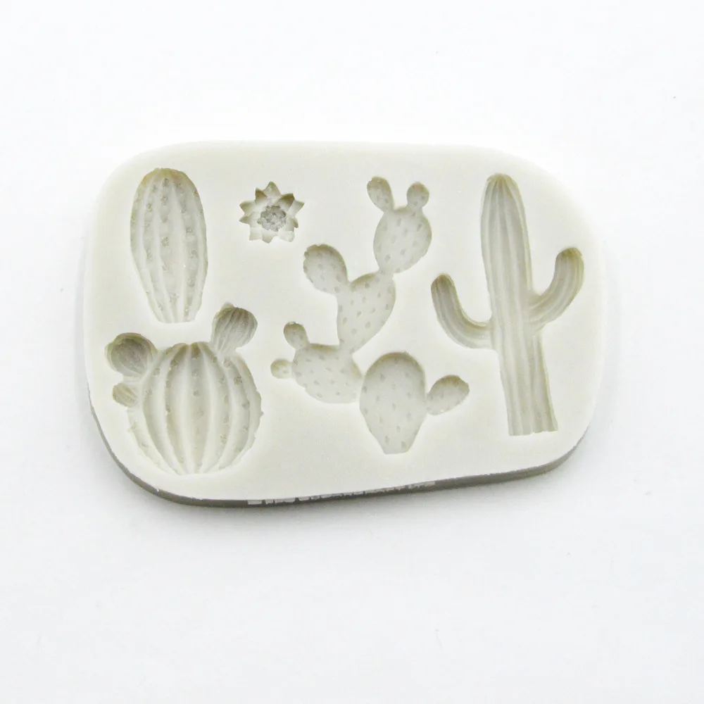 

Silicone Mold Succulent plants flower cactus silicone mold mould sugar craft fondant cake decorating animal mould baking tool