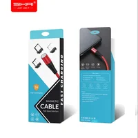 

SIKAI 3A 3 in 1 ready stocks micro usb type c 8 pin magnetic charging data cable for iphone huawei samsung magnetic cable