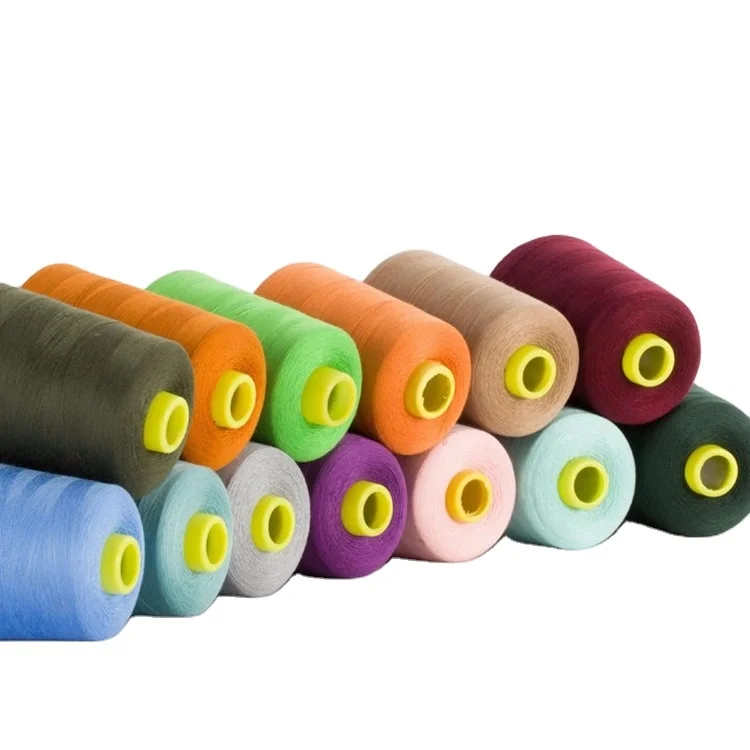 

Factory Price 100% Polyester Thread 202 Sewing Thread for Jeans Leather Shoes, Customize color