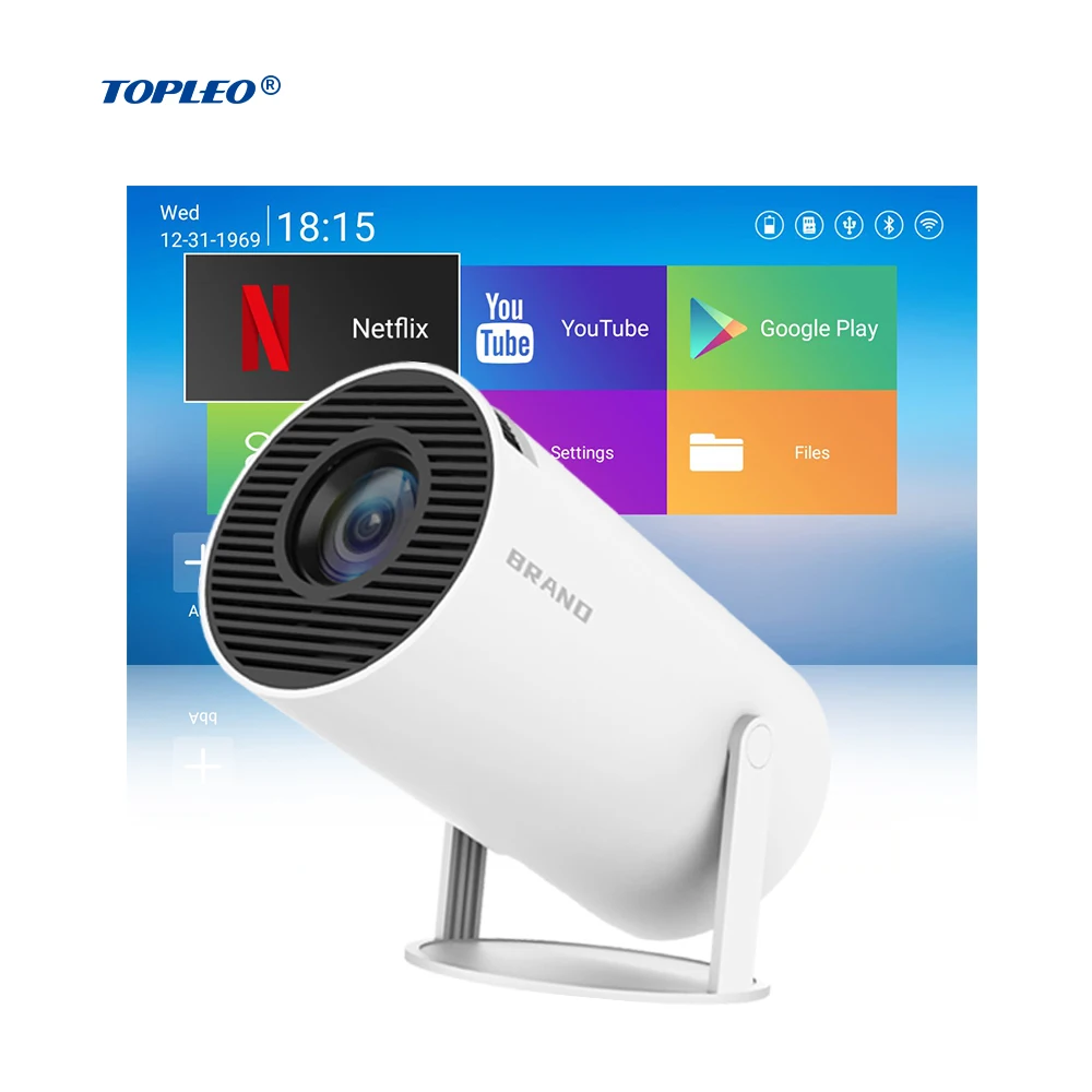 

Topleo Smart Projector auto chart Proyector mini Home Theater Lcd Smart movie portable 4k android projector