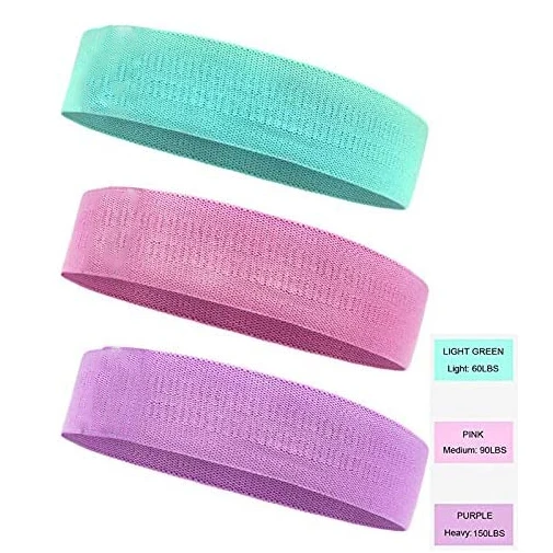 

High quality exercise Hip bands hot sale fitness resistance hip bands Non-slip, Green pink purple customize