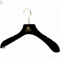 

Custom black hangers for cloths velvet heavy duty bridal hangers