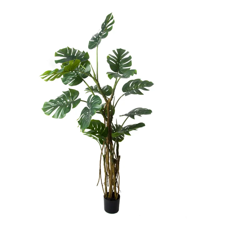 

Factory wholesale large leaf plant high quality polyurethane large artificial monstera bonsai Artificial plant