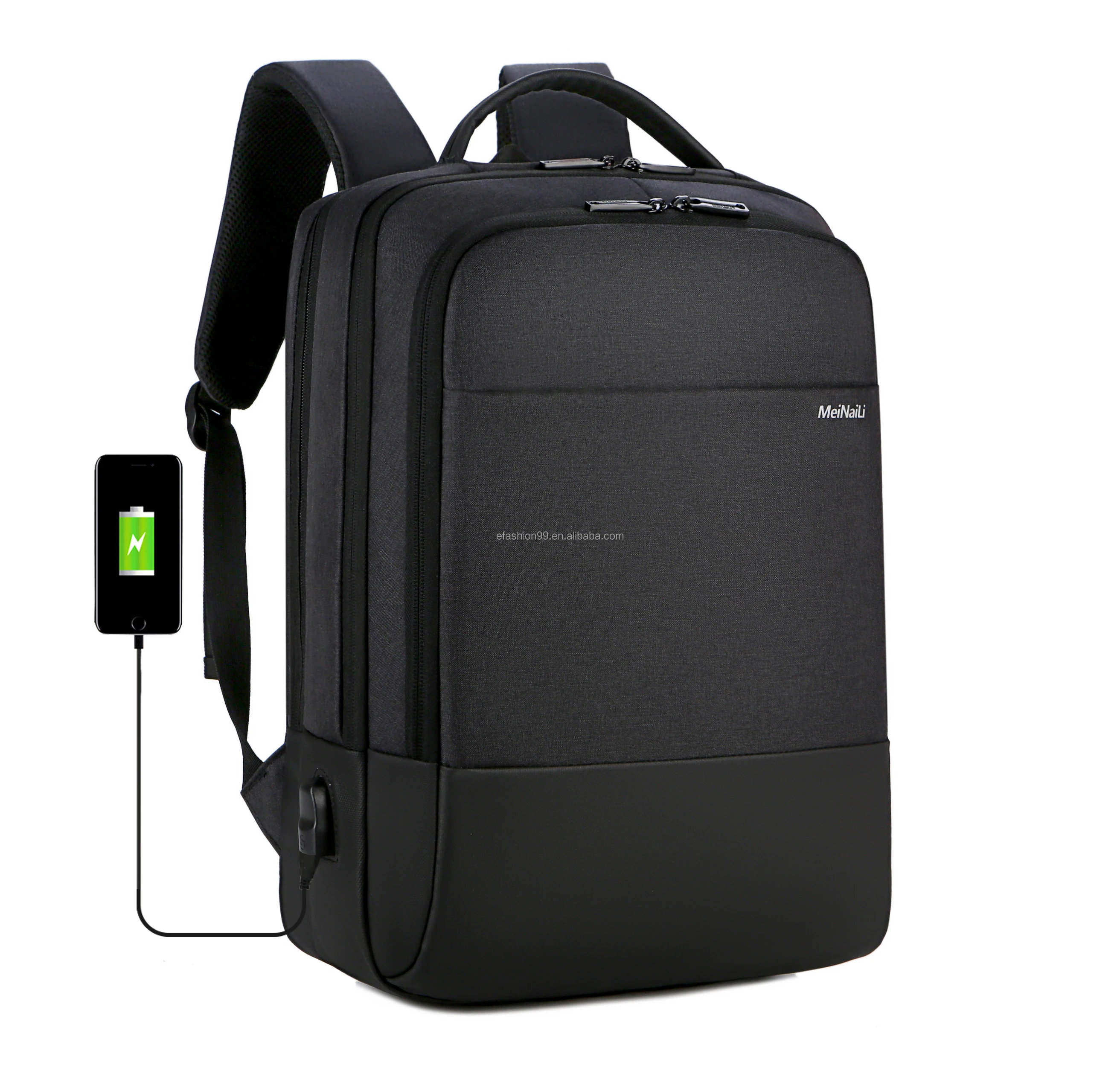 

large capacity waterproof and anti-theft USB charging backpack students laptop bag backpack