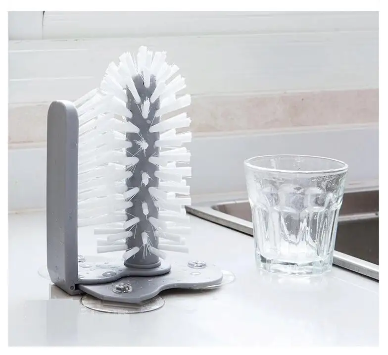 

Cup Cleaning Brush Glass Cup Cleaning Brushes Water Wine Cup Sink Kitchen Suction Cleaner Bottles Boat Drop, As photo