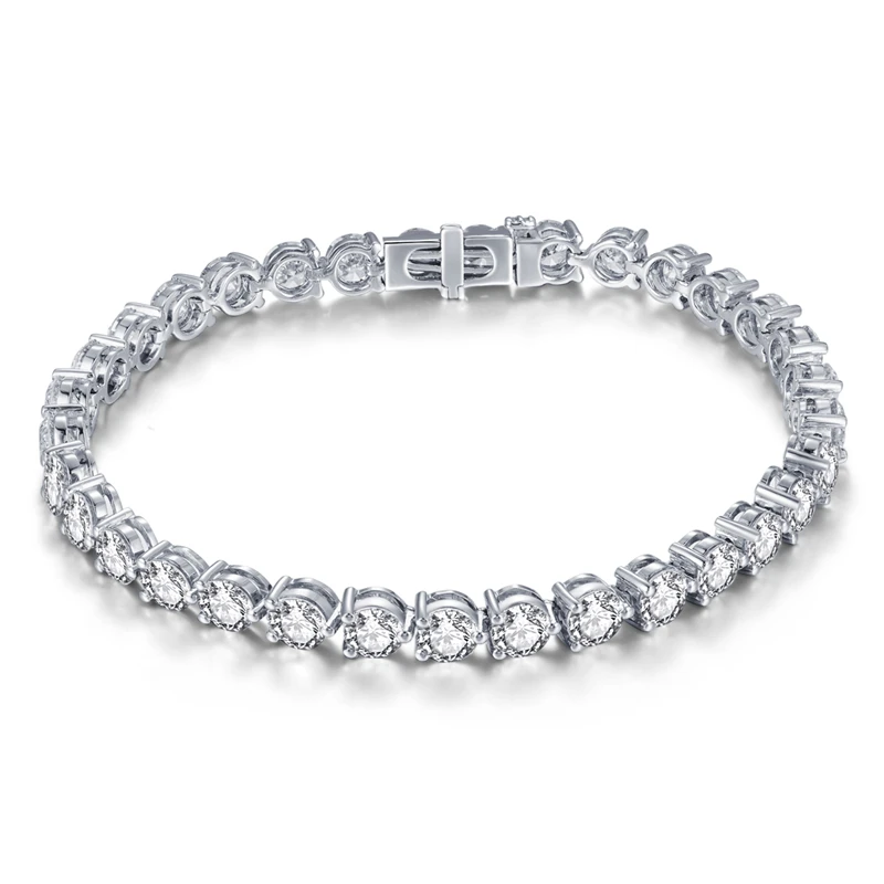 

Messi Jewelry wholesale MS-307 10K 14K 18K Gold Synthetic Diamond Tennis Chain 4.2mm GH SI Lab Grown Diamond Tennis Bracelet, Can be yellow/white/rose gold