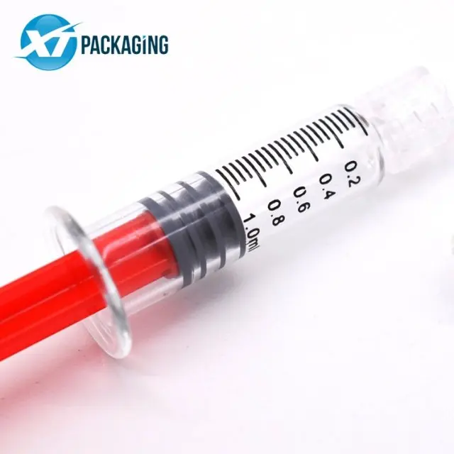 1ml Luer Lock Glass Syringe Pre Filled New Line Essential Oil Metal