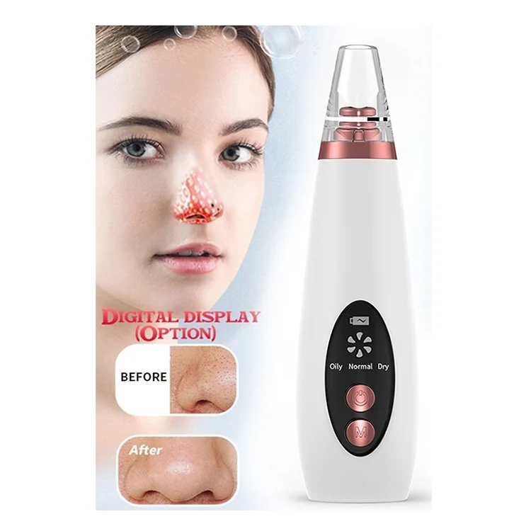 

Personal dermabrasion pore cleaner black head suction comedone extractor pimple removing blackhead remover tool kit, White