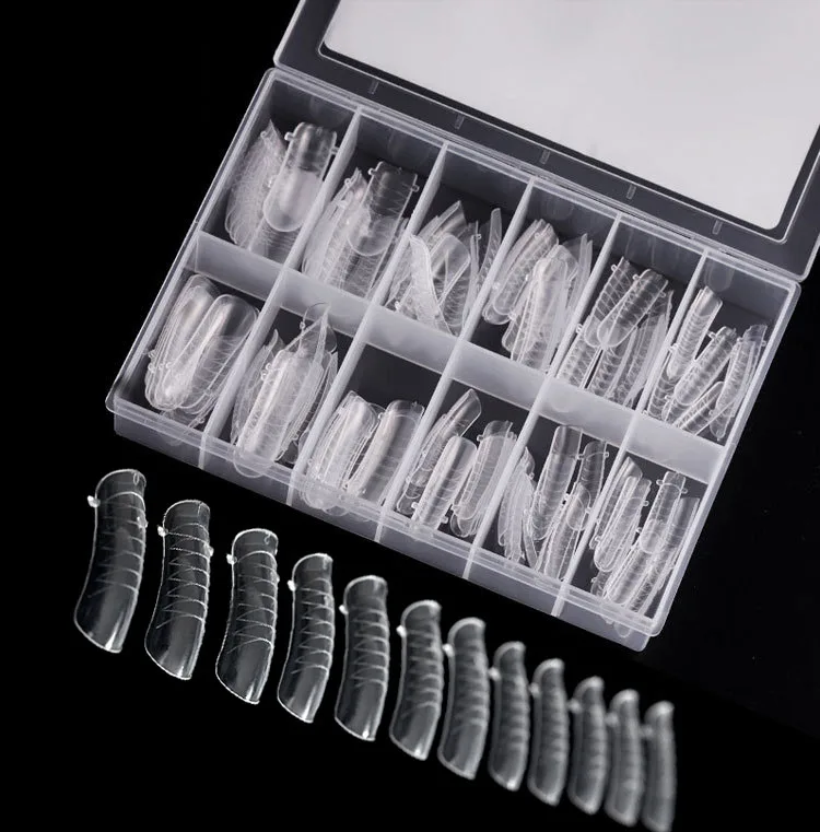 

120Pcs/box Quick Building Mold Nail Tips Dual Form False Nails Reusable Clear Manicure Tools