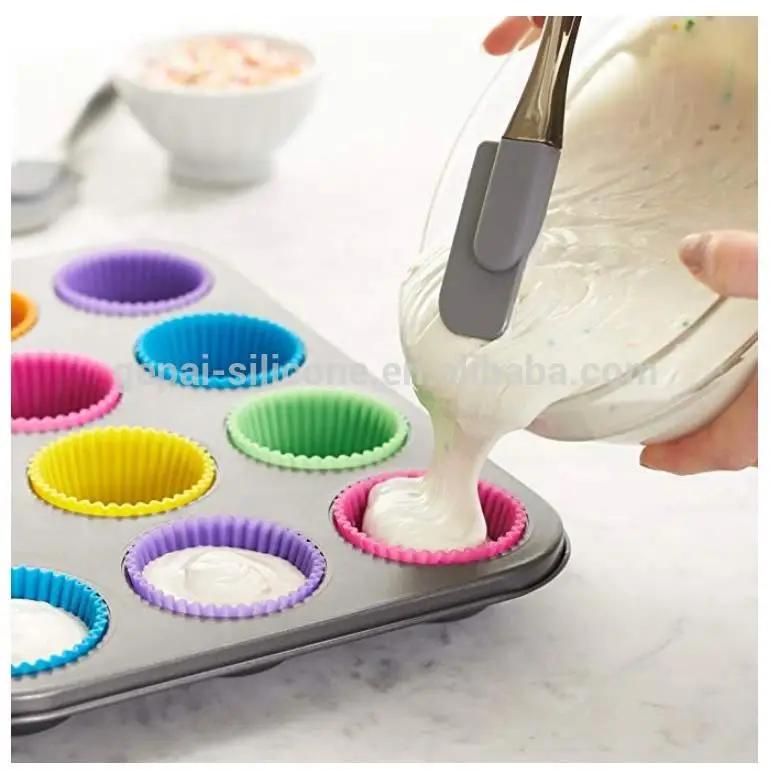 

Factory Wholesale Muffin Cup Cake Set Baking Molds Liners Cups Decorating Mould Silicone Cupcake