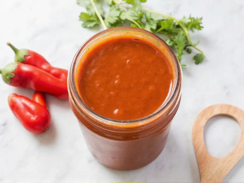 Homemade chipotle sauce in mason jar with ingredients